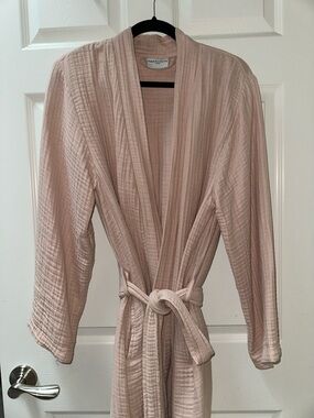 Parachute Cotton Gauze Robe in Light Blush